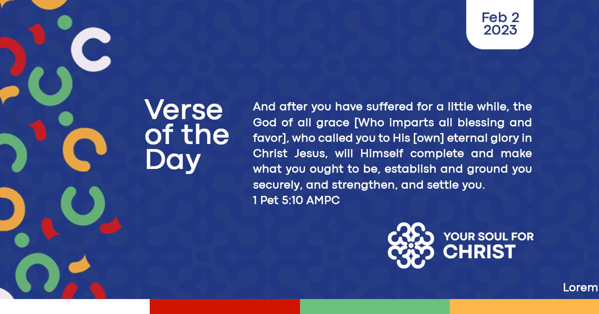 yoursoulforchrist - verse of the day - 1 Peter 5:10 AMPC