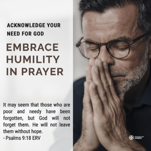 Acknowledge your Need for God: Embrace Humility in Prayer - Psalm 9:18