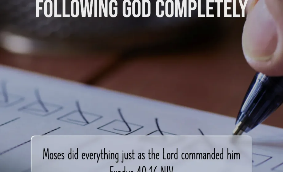 Obedience in Action: Following God Completely - Exodus 40:16