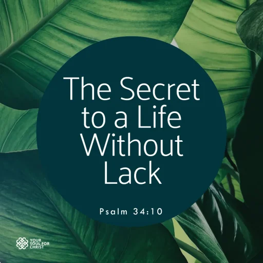The Secret to a Life Without Lack - Psalm 34:10