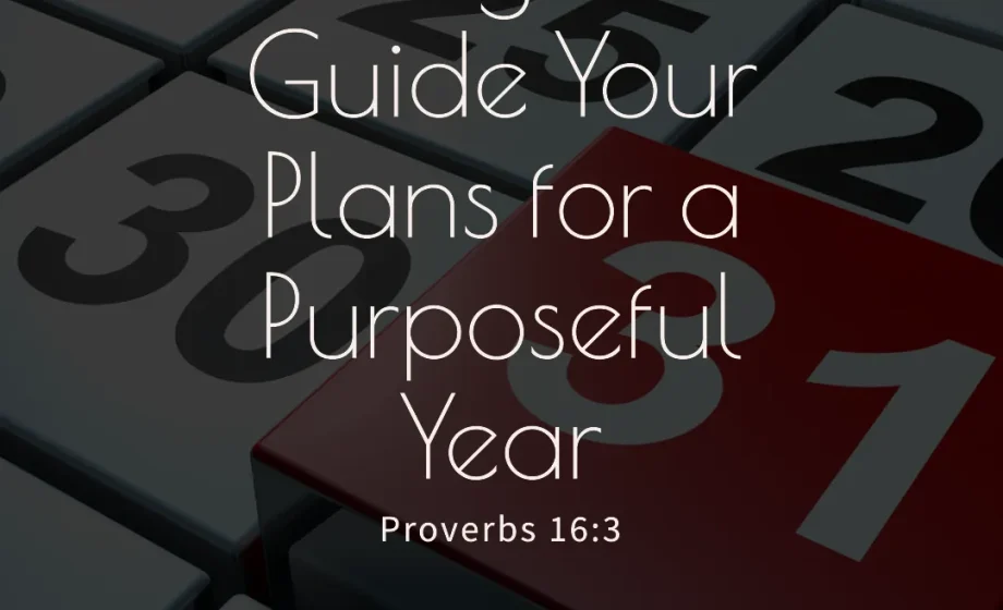 Letting God Guide Your Plans for a Purposeful Year - Proverbs16v3
