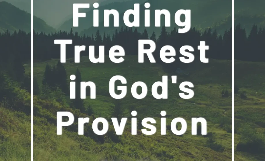 Finding True Rest in God's Provision - Psalm 23:2