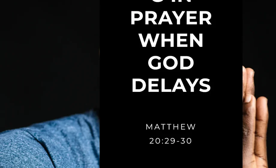 Persisting in Prayer When God Delays - Matthew 20:29-30