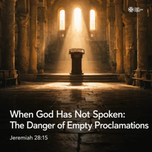 When God Has Not Spoken: The Danger of Empty Proclamations - Jeremiah 28:15