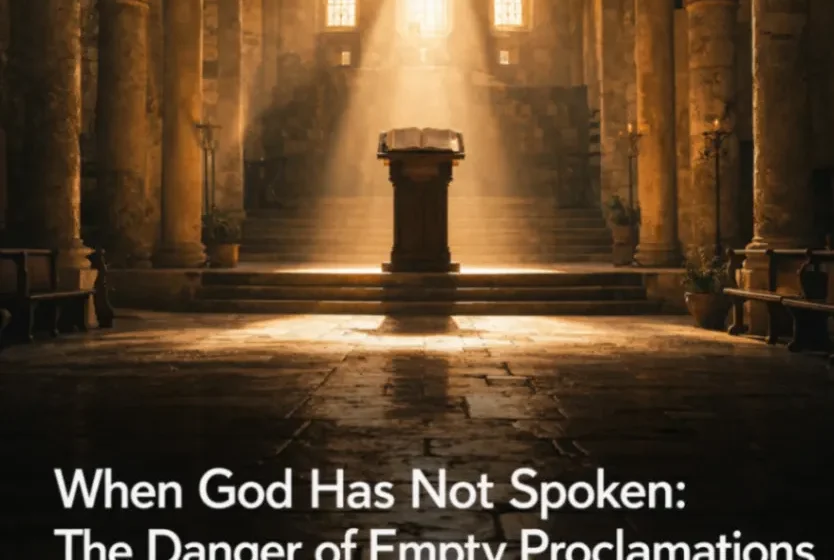 When God Has Not Spoken: The Danger of Empty Proclamations - Jeremiah 28:15