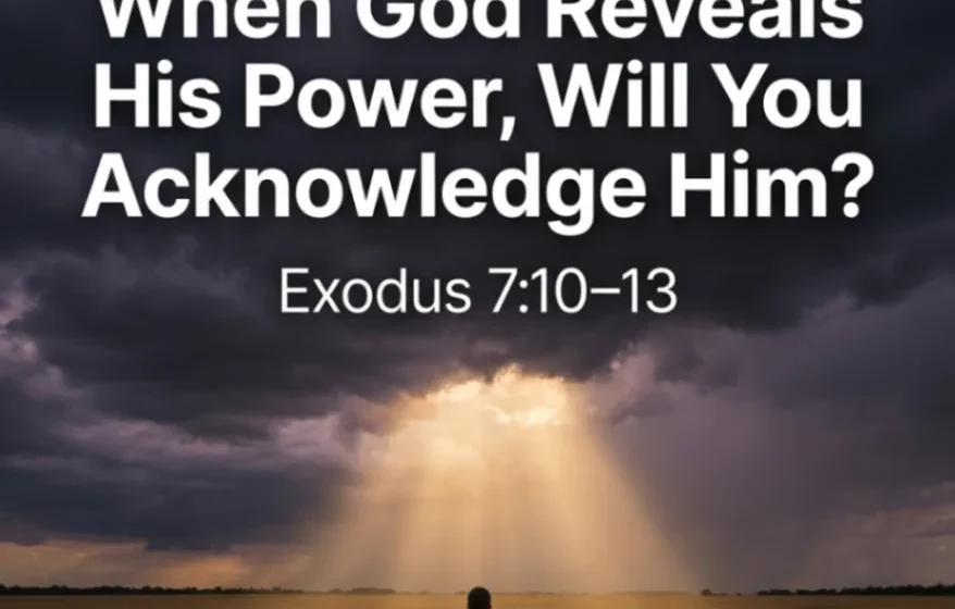 When God Reveals His Power, Will You Acknowledge Him? - Exodus 7:10-13