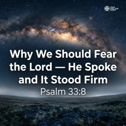 Why We Should Fear the Lord — He Spoke and It Stood Firm - Psalm 33:8